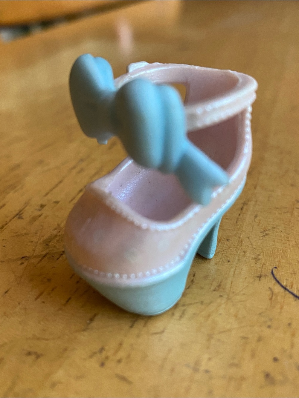 Barbie Doll pink bowl HIGH HEEL SHOE